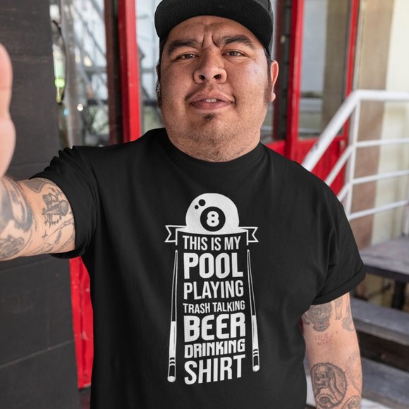 My pool playing Beer Drinking T shirt - Picture 1 of 2